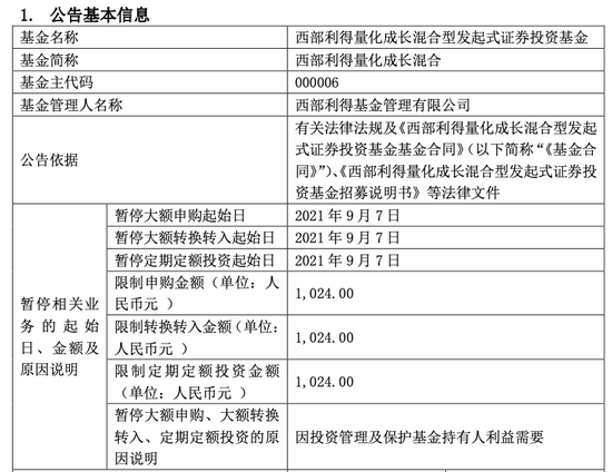 基金限购1024元引发热议！这位基金经理解释：这也是咱们理工男的浪漫