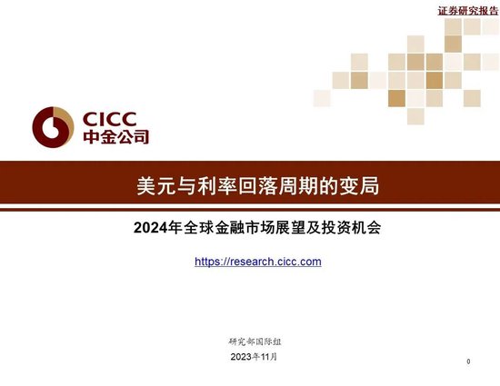 中金2024年展望 | 全球研究:美元与利率回落周期的变局