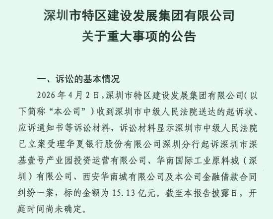 　△特区建发集团披露的重大事项公告。