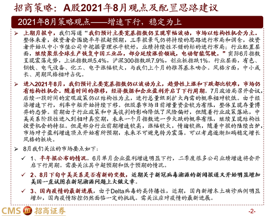 “招商策略：市场以结构性机会为主 提前布局盈利下行周期中稳定增长赛道