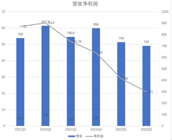 2021年Q1-2022年Q2 营收与净利润