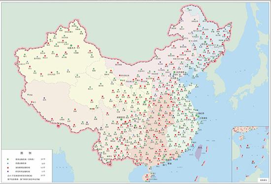 民用运输机场规划布局示意图(2030年) 新华社发