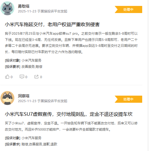 （图片来源：黑猫投诉平台，资市会截图）