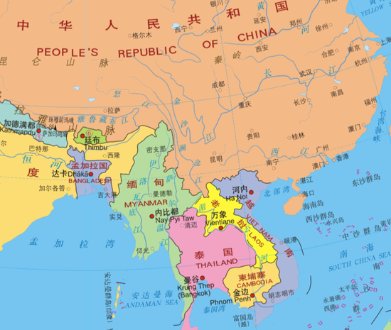 越南的地理位置图片