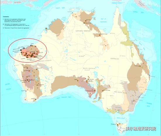 澳大利亚矿产分布图图片