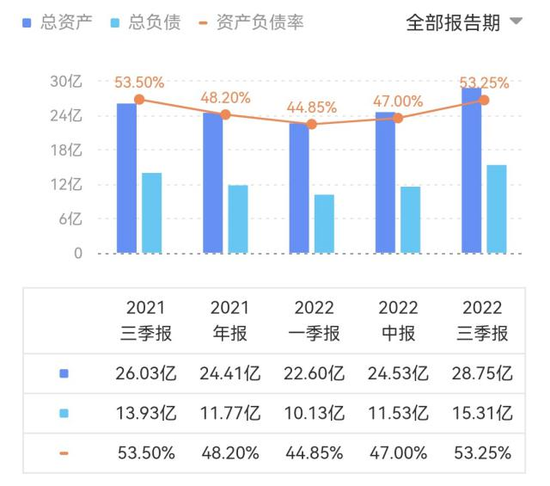 资产负债率上升