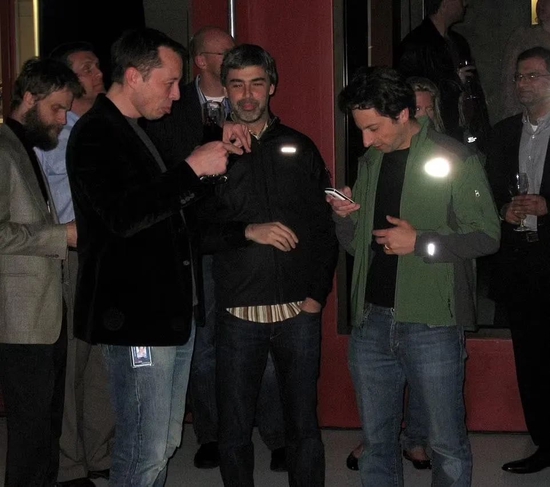 Sergey Brin (second from right) and Musk (second from left) used to be confidants and friends, admired each other, and had a deep friendship
