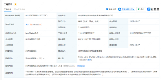 510亿央企战新基金来了！重点支持这些领域