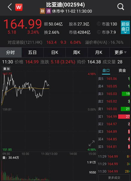 “股神牛票”又涨嗨了 比亚迪再刷股价新高