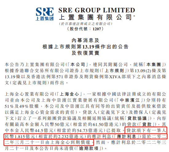 图片来源:上置集团公告