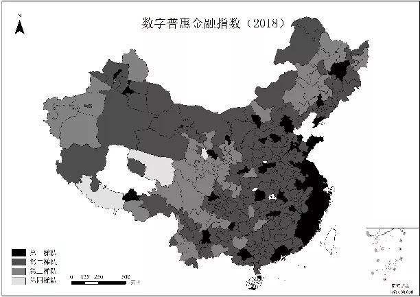 数据来源：郭峰等（2019）。[15]  注：台港澳地区和部分其他城市缺少数据，因此为白色。
