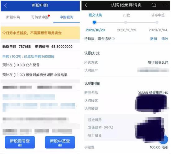 蚂蚁集团打新中签率0.13% 成都股民投百万申购