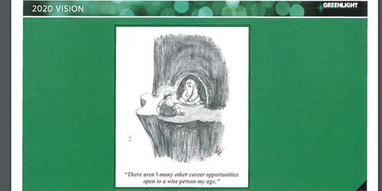 “对于我这个年纪、且有智慧的人来说，没有太多其他的职业机会了。”