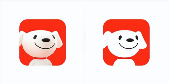 京东又换logo立体变扁平后狗子还变白了