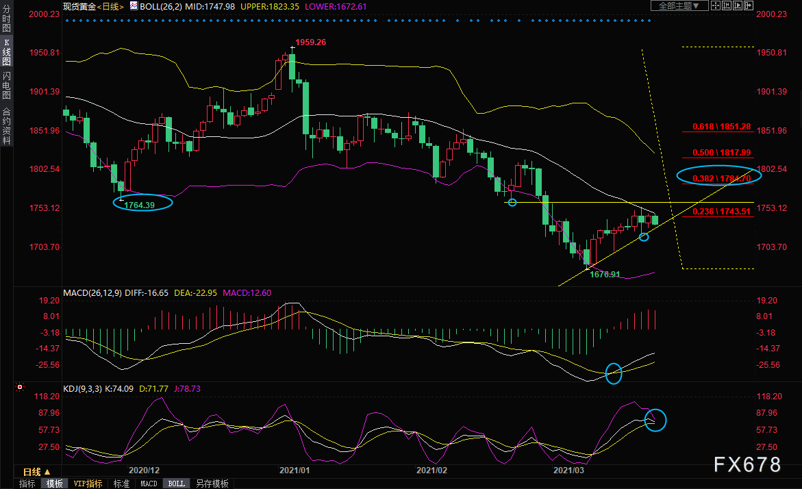 （现货黄金日线图）