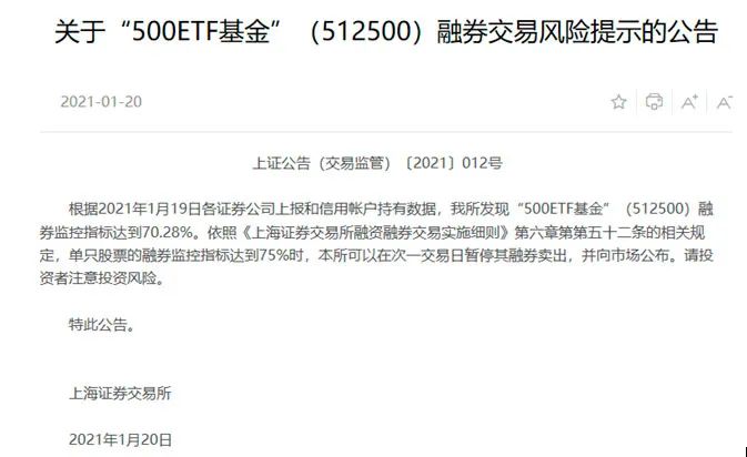 500ETF融券激增 市场开始看空了？