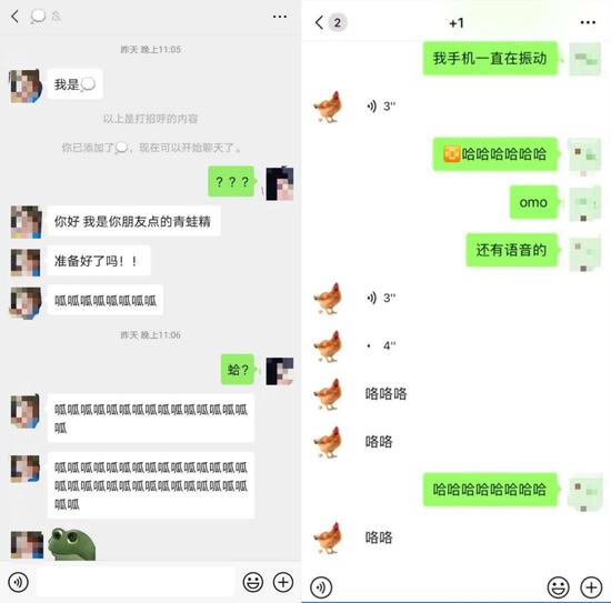 虚拟青蛙精和鸡叫服务体验 来源 / 受访者供图