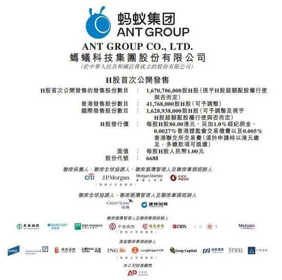 入场费4040.31港元 券商为蚂蚁港股打新开出33倍杠杆