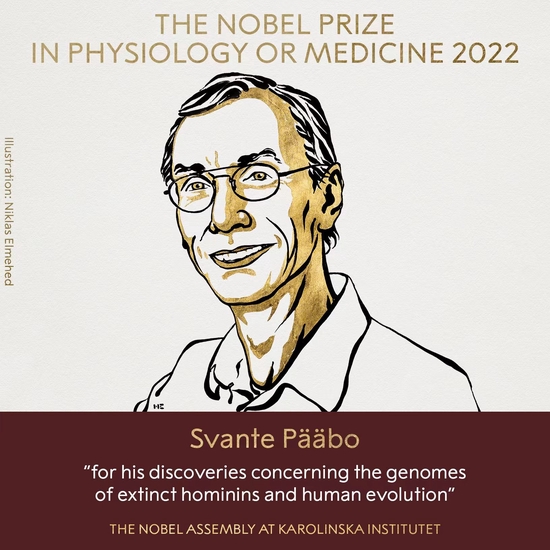 “诺贝尔”2022年诺贝尔生理学或医学奖揭晓，瑞典科学家Svante Pääbo获奖
