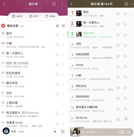 截图来源：网易云音乐、QQ音乐APP