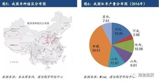 中国枣树种植重点区域情况如下：