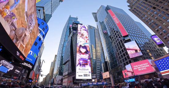 《原神》广告曾登陆纽约时代广场
