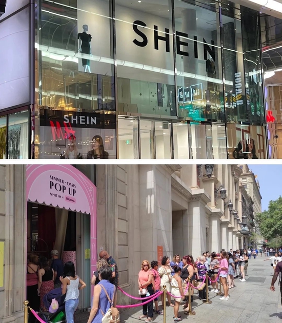 SHEIN在大阪和巴塞罗那开设的快闪店