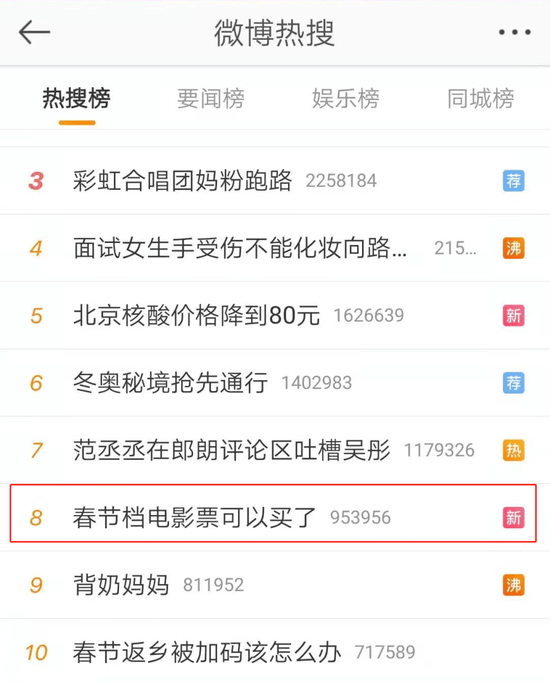 春节档电影票可以买了上市公司献上大片 有你想看的吗 新浪财经 新浪网