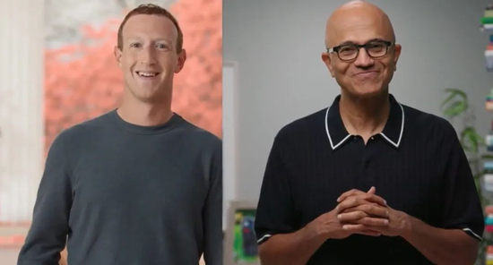 Zuckerberg and Satya Nadella