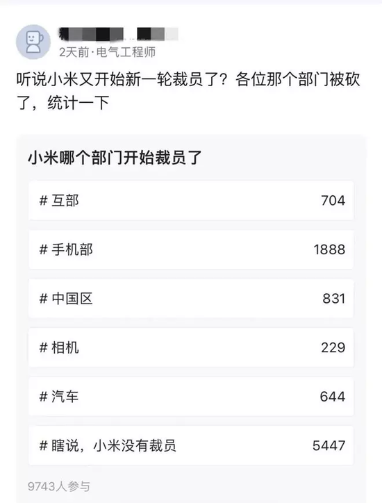 小米裁员，一切给造车让路？