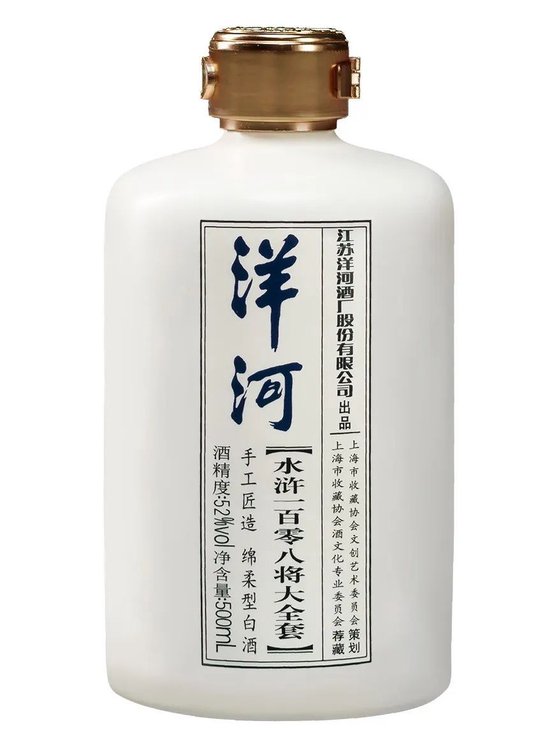 洋河新款文创酒获"大世界基尼斯之最":"水浒一百零八将大全套"即将