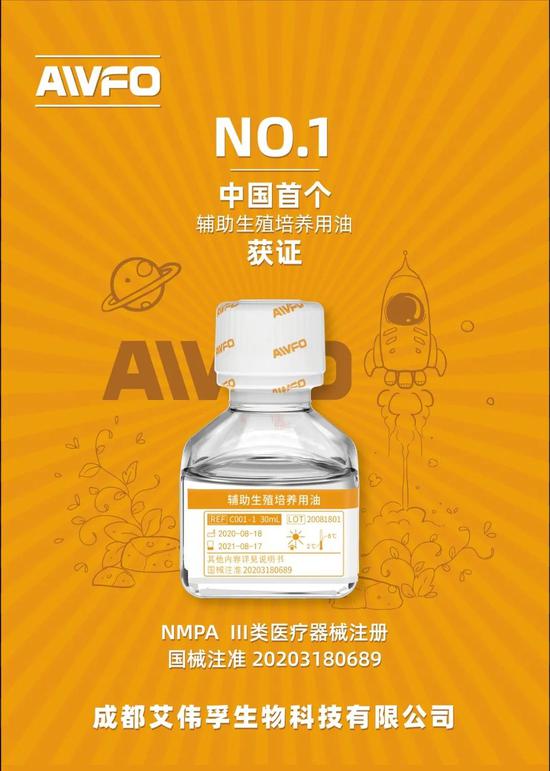 艾伟孚首获国内辅助生殖培养用油III类证 国产替代要星火燎原了？