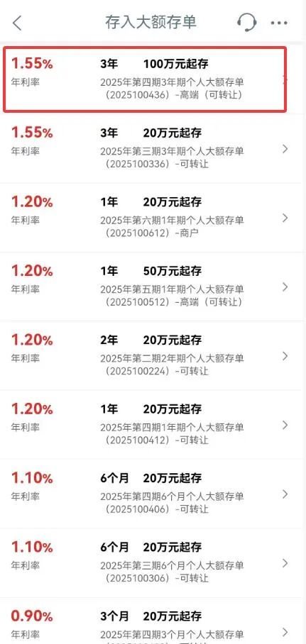 工商银行三年期大额存单门槛提至100万元，行业门槛基本为20万元！六大行停售五年期大额存单？