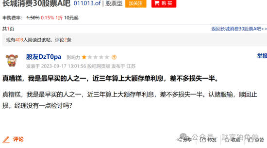 除了长城品质成长混合a基金业绩亏损外,长城消费30股票a业绩也不理想.