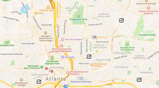 苹果在美国推出改进的Apple Maps数据 将引入美国中部和东南部