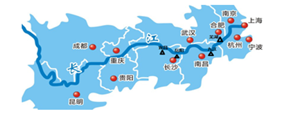 长江沿岸12个重点合作城市