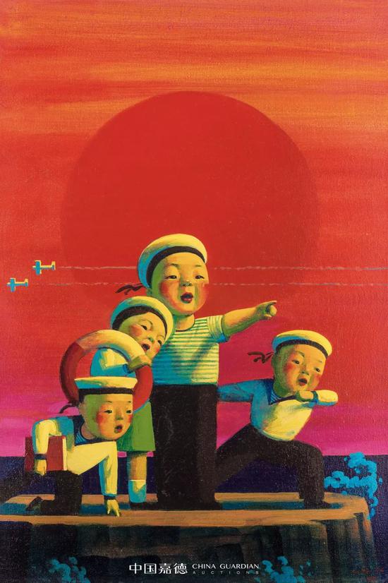  刘野 朝阳 布面 油画 60×40 cm 成交价： RMB 4，715，000 中国嘉德2017春季拍卖会，泰康收藏