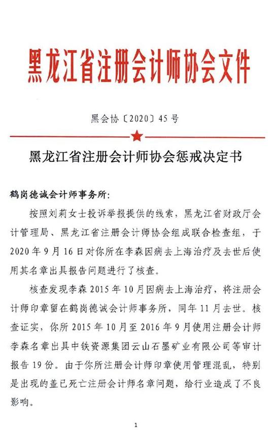 奇葩 注会李森过世后一年竟然签署了19份审计报告