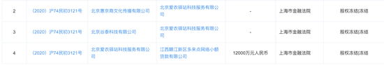 爱农驿站1.2亿股权遭冻结 环迅支付被罚518万