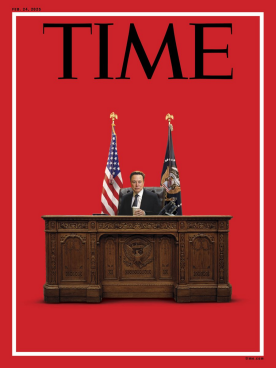 《时代》周刊公布最新一期杂志封面。图源：《时代》周刊社交平台X账号