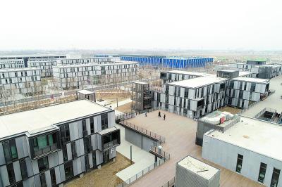 雄安市民服务中央俯望图。 本报记者 和冠欣摄