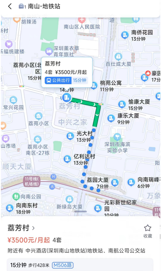 百度地图上的租房功能
