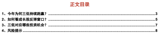 浙商策略：今年为何“三低”品种持续跑赢？