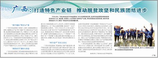 广西：打造特色产业链 推动脱贫攻坚和民族团结进步