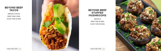 截图来源:Beyond Meat官网