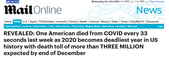 英媒：“这是美国死人最多的一年”