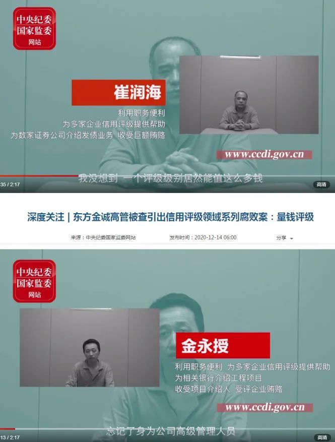 东方金诚高管被查 引出信用评级腐败窝案