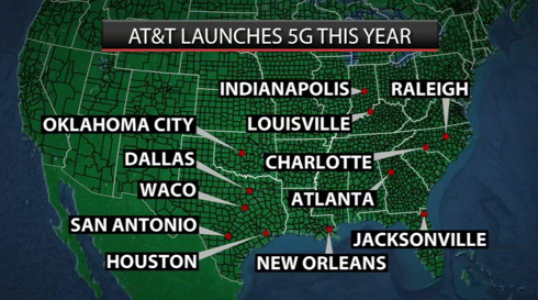 AT&T 移行5G网首批试点12座城市