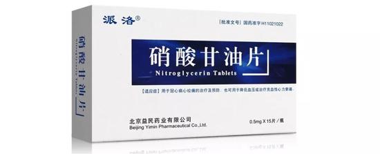 ▲药店售卖的硝酸甘油 来源：网上药店