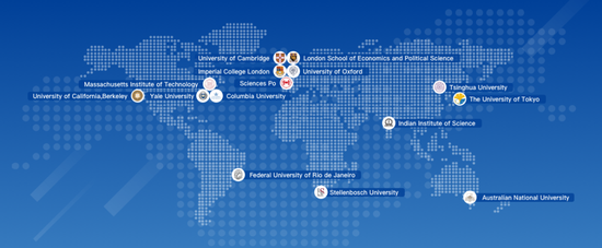 图 GAUC成员覆盖6大洲9个国家的15所顶尖名校